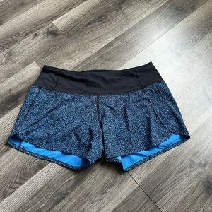 Lululemon Athletica Black and Blue Athletic Shorts